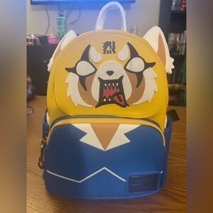 Loungefly Sanrio Aggretsuko Two Face Cosplay Mini Backpack
